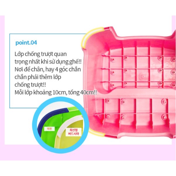 Cầu thang chống trượt cho bé an toàn sử dụng trong phòng tắm nhập khẩu thương hiệu Budsia Hàn Quốc