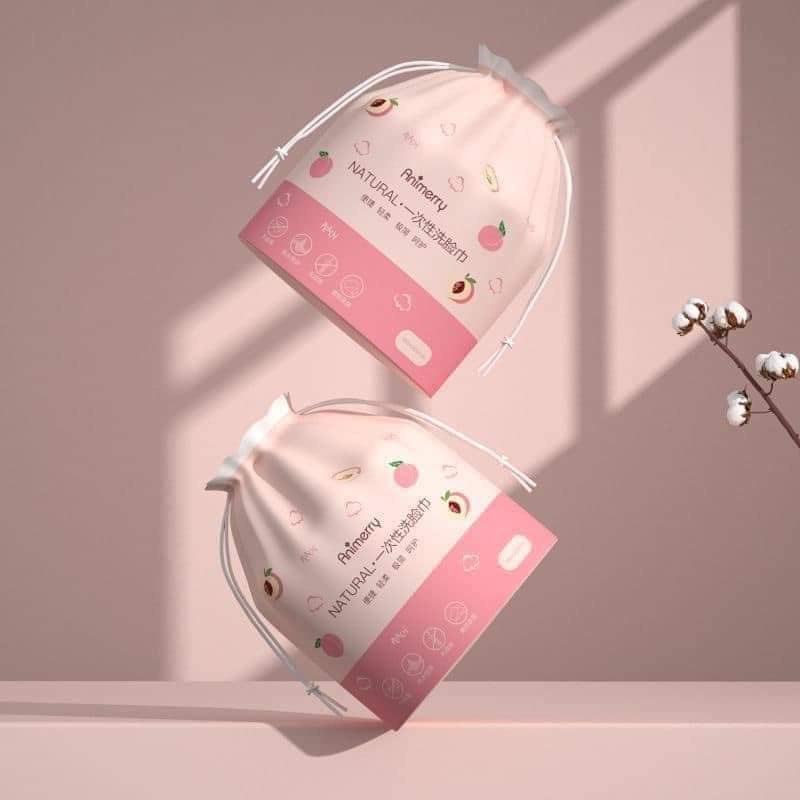 Khăn giấy cotton lau mặt khô dùng 1 lần dạng rút- Khăn đa năng Animerry - Khăn tẩy trang Harny_cosmetics