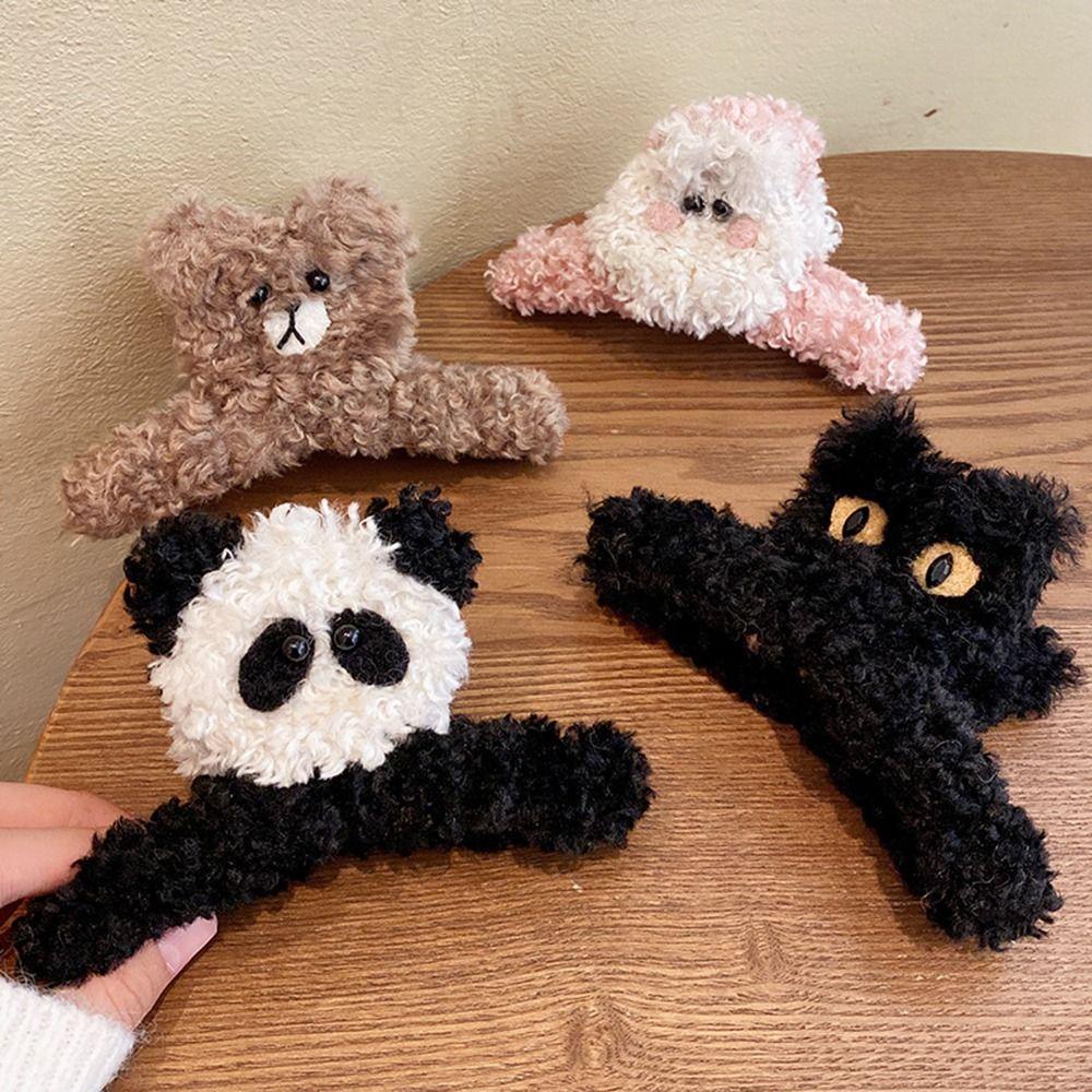 Kẹp Tóc Móng Vuốt Đuôi Ngựa Hình Gấu Hoạt Hình Phong Cách Hàn Quốc Đơn Giản Dành Cho Bạn Nữ