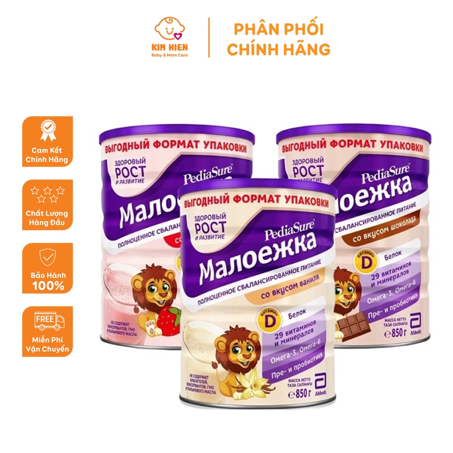 Sữa bột PediaSure Nga 850g đủ vị vani / dâu/ socola