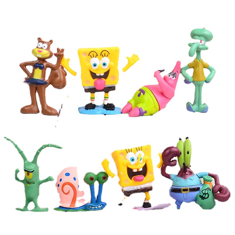 Mô Hình Nhân Vật Pie Daxing Bạch Tuộc Và Cua Trong Phim Hoạt Hình SpongeBob
