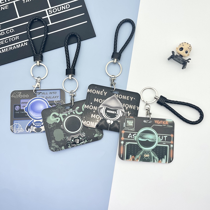 Dây Đeo Thẻ Ngang Cổ Dài In Hình Phi Hành Gia Đơn Giản