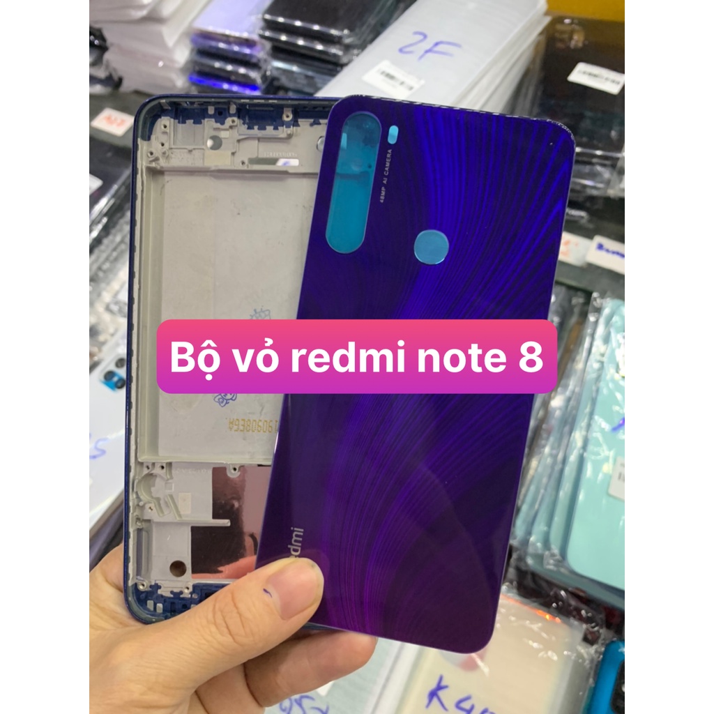 bộ vỏ/ khung xương liền viền/ kính lưng zin mới điện thoại xiaomi redmi note 8