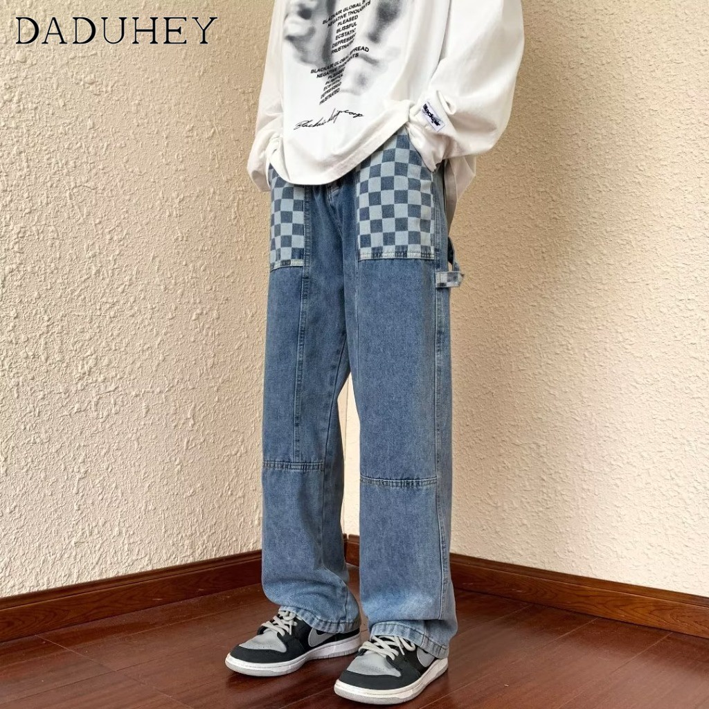 DaDuHey Men's Korean-Style Fashionable Loose Straight Jeans Autumn Fashion Brand All-Matching Casual Pants