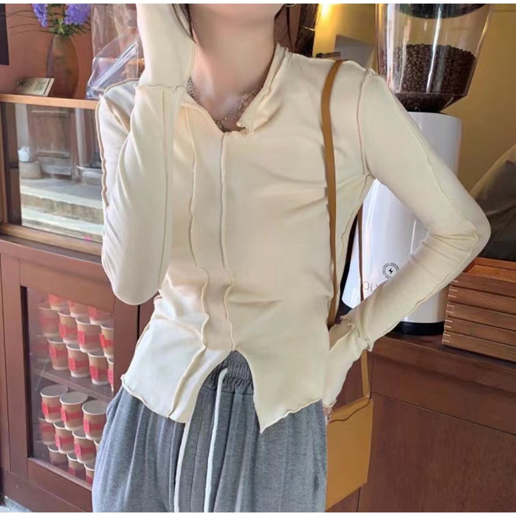 NRVP Áo Thun Nữ Dài Tay Dáng Rộng Phong Cách Hàn Quốc Thời Trang Mới 2023