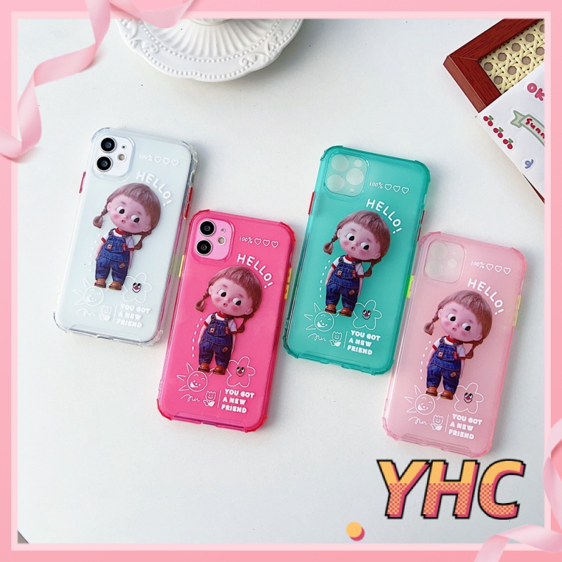 Ốp Điện Thoại Trong Suốt Họa Tiết Bé Gái Dễ Thương Cho iPhone 6 / S6 / 6S / 6splus / 7 / 7plus / 8 / 8plus / X / xr / xs / 11promax-812