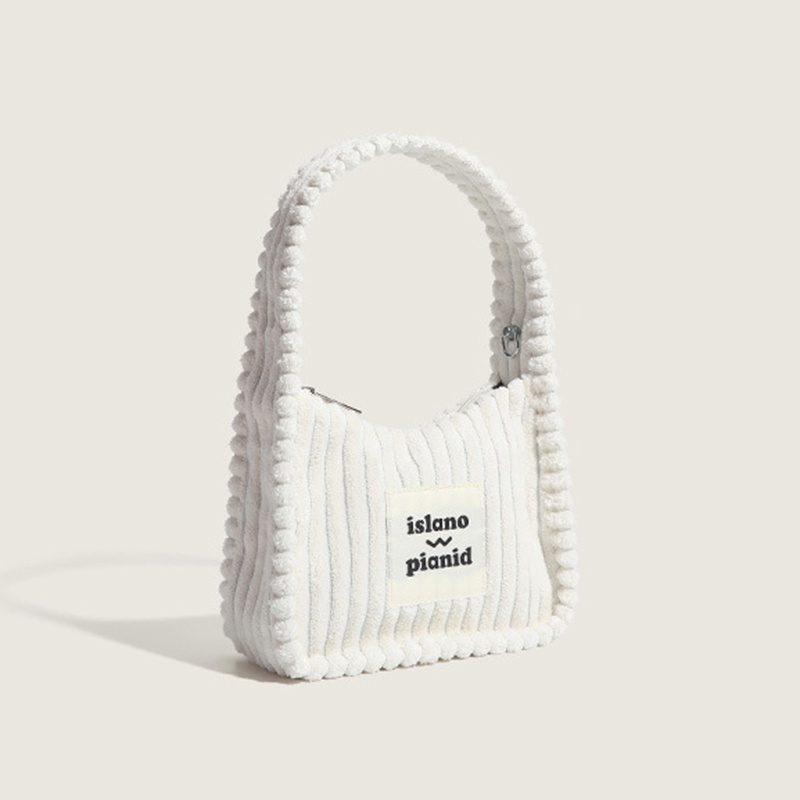 Túi Đeo Chéo Dây Xích Bằng Vải Nhung In Chữ Cái Màu Hồng Dành Cho Bạn Nữ