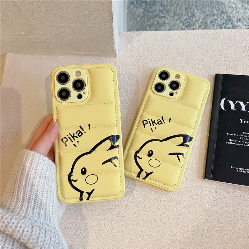 Ốp Điện Thoại Họa Tiết Hoạt Hình Pikachu Snorlax Down Cho iphone 14 Pro MAX / 14 Plus / 13 Pro MAX / 12 Pro / 12 Pro MAX 11 Pro XS MAX XR