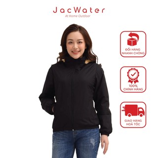 Áo lông cừu nữ nhẹ chống nước, khoác dù thể thao giữ nhiệt JACWATER V110
