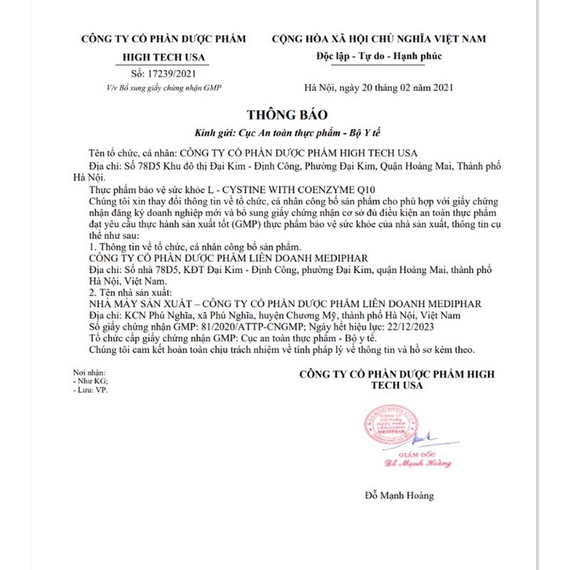 Viên uống L-CYSTINE PHILS-LIN - Giảm sạm da, tàn nhang, giảm rụng tóc, chống lão hóa - Hộp 60 Viên