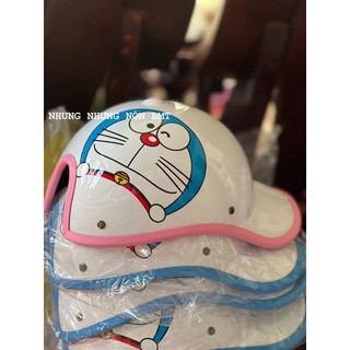 Nón bảo hiểm lưỡi trai kết in hình doremon cute đáng iu