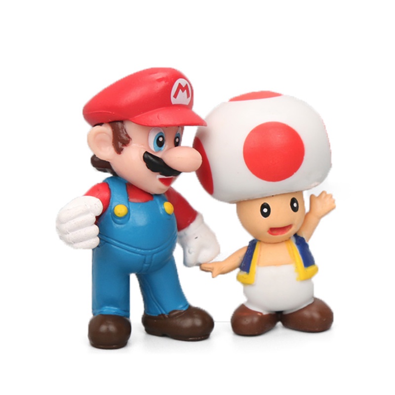 6 Mô Hình Nhân Vật Game Super Mario Bros Kids Fan Birthday Gifts Room Decoration Collectibles