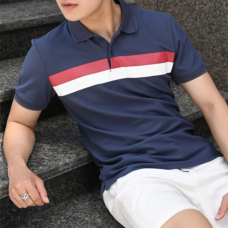 Áo Polo nam Holland Polo Shirt phối màu xen kẽ, 100% cotton, thoáng mát - THE GMEN ELEGANT EST 2017