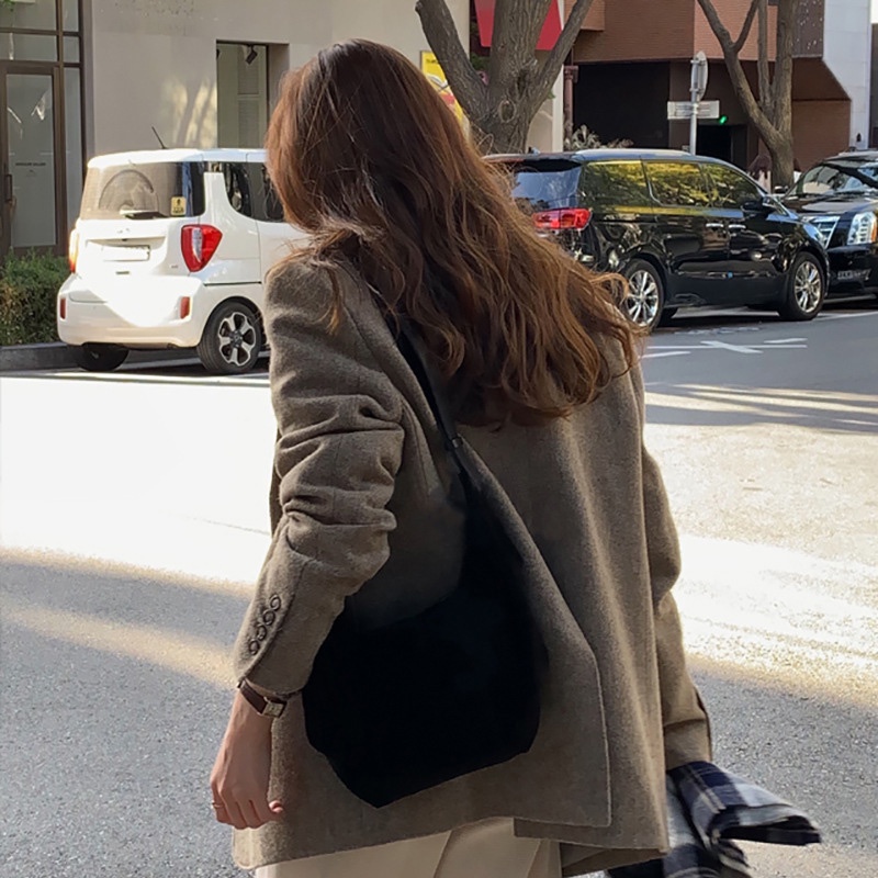 Ielgy nubuck Túi Xách Da Đeo Chéo Sức Chứa Lớn Phong Cách Hàn Quốc Cổ Điển Cho Nữ