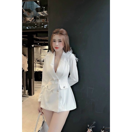 Áo vets vai phối lông 2màu hót hít