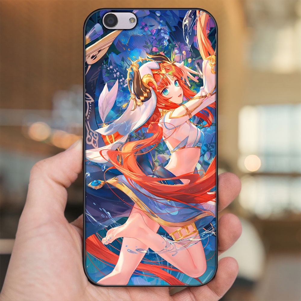 Ốp lưng Oppo F1s, F3, F3 Plus viền đen in hình Nilou Genshin Impact