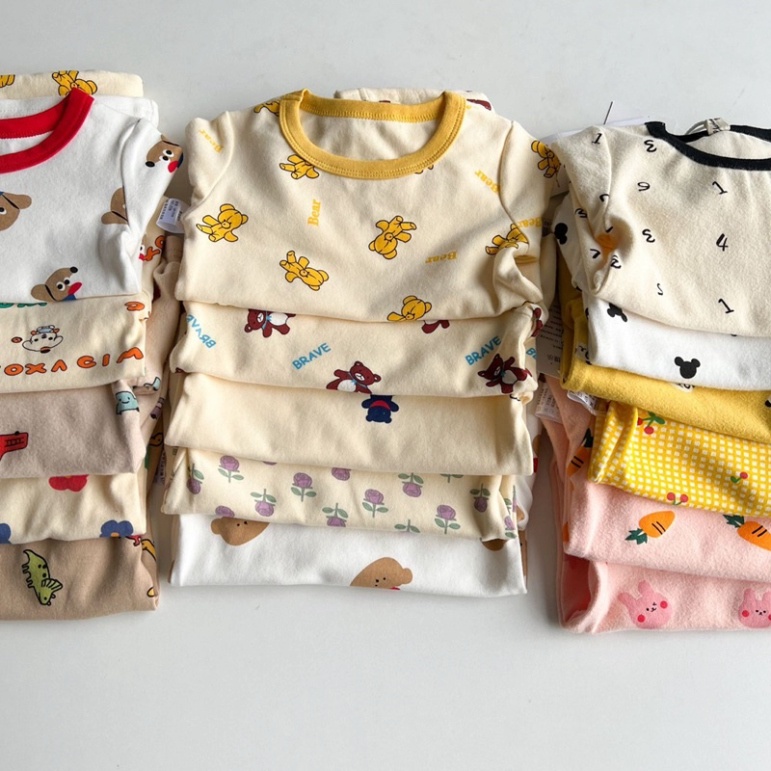 Bộ thu đông tay dài cho bé trai/bé gái - Bộ ngủ tay dài hàng Quảng Châu Trung Quốc cho bé | L I N ORDER |