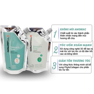 Cặp Thuốc Uốn,Ép Nóng Goldwell 400ml X 2