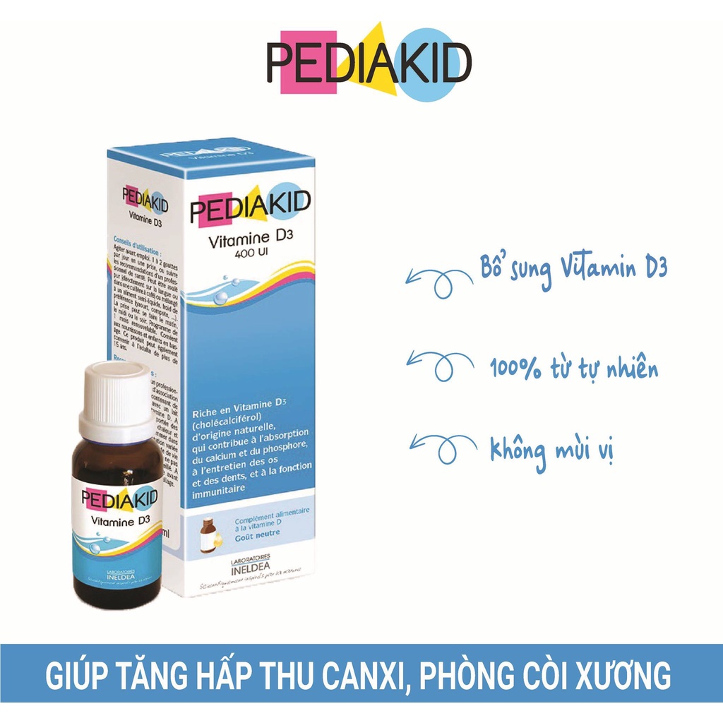 Vitamin D3 Cho Trẻ Sơ Sinh Pediakid D3 Lọ 20ml