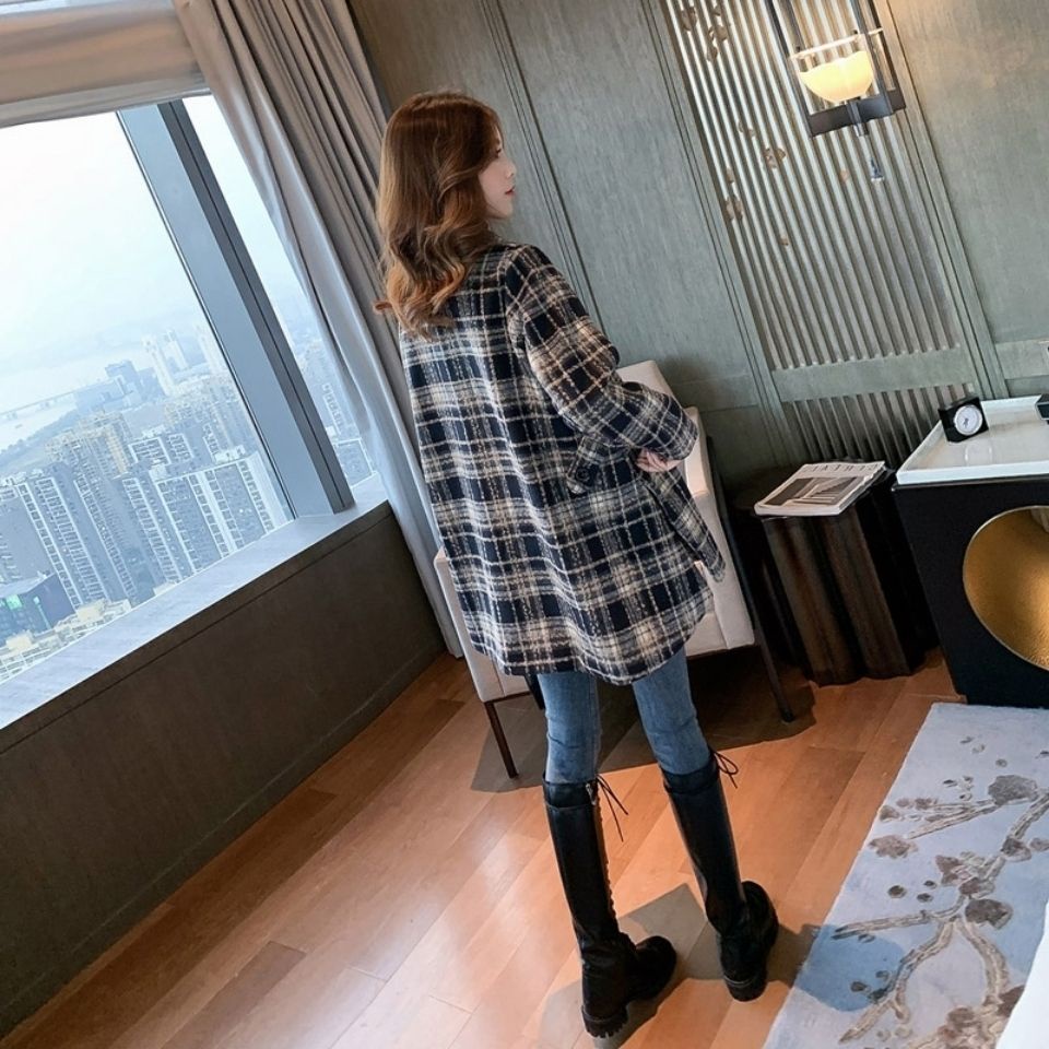 Áo Khoác Len Dày Dáng Rộng Cỡ Lớn 200kg Thời Trang Mùa Đông Cho Nữ