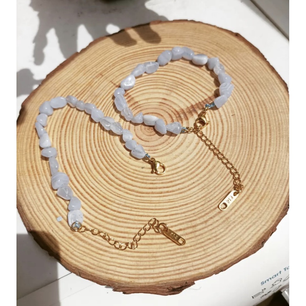 Lắc Tay Hạt Đá Thô Móc Cài