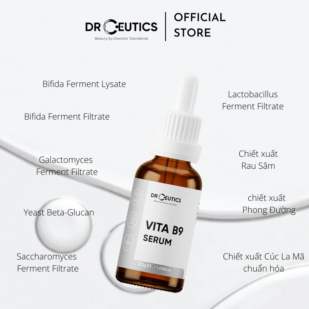 Tinh Chất DrCeutics Vitamin B9 Hỗ Trợ Quá Trình Phục Hồi Và Cấp Ẩm Cho Da