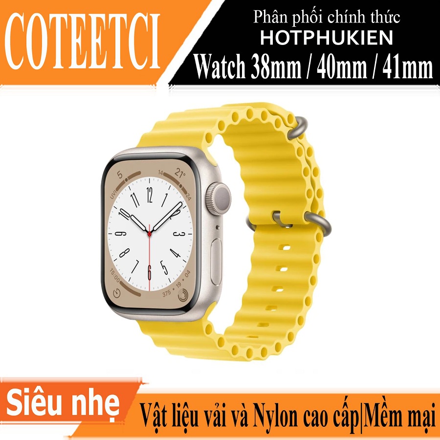 Dây đeo thay thế cho iWatch 38mm / 40mm / 41mm hiệu COTEETCI Ocean Strap Watchband - Hotphukien Phân Phối