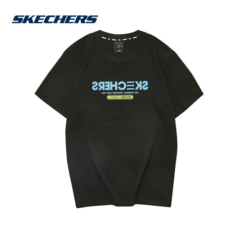 Áo Thun Tay Ngắn Cổ Tròn In Họa Tiết Skechers 22 Thời Trang Xuân Hè Cho Nam Và Nữ L221U063