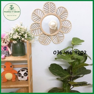 Gương mây treo tường trang trí phòng khách, phòng ngủ