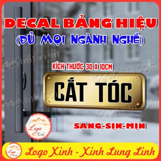 Decal Bảng Hiệu Chuyên Dụng Cho Quầy Quán, Tiệm Barber, Nail, Nối Mi, Hair Salon... - Chống Nước 100%, Nhiều Ngành Nghề