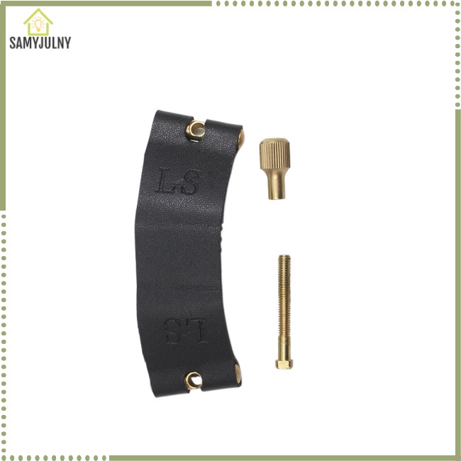 SAM Professional Artificial Leather Sax Saxophone Clarinet Bakelite Mouthpiece ClampClip Leather Ligature + Plastic Cap