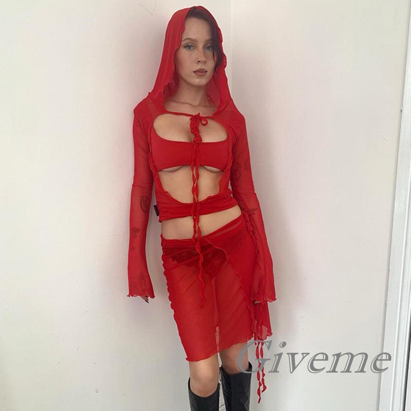 Áo Thun Lửng Dạng Lưới Tay Dài Màu Trơn Thời Trang Cho Nữ