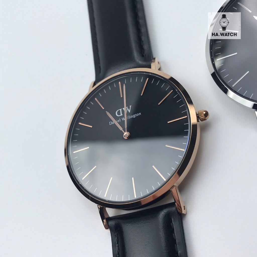 Đồng hồ Nam DW mặt tròn dây da  40mm  - Bảo Hành 12 Tháng