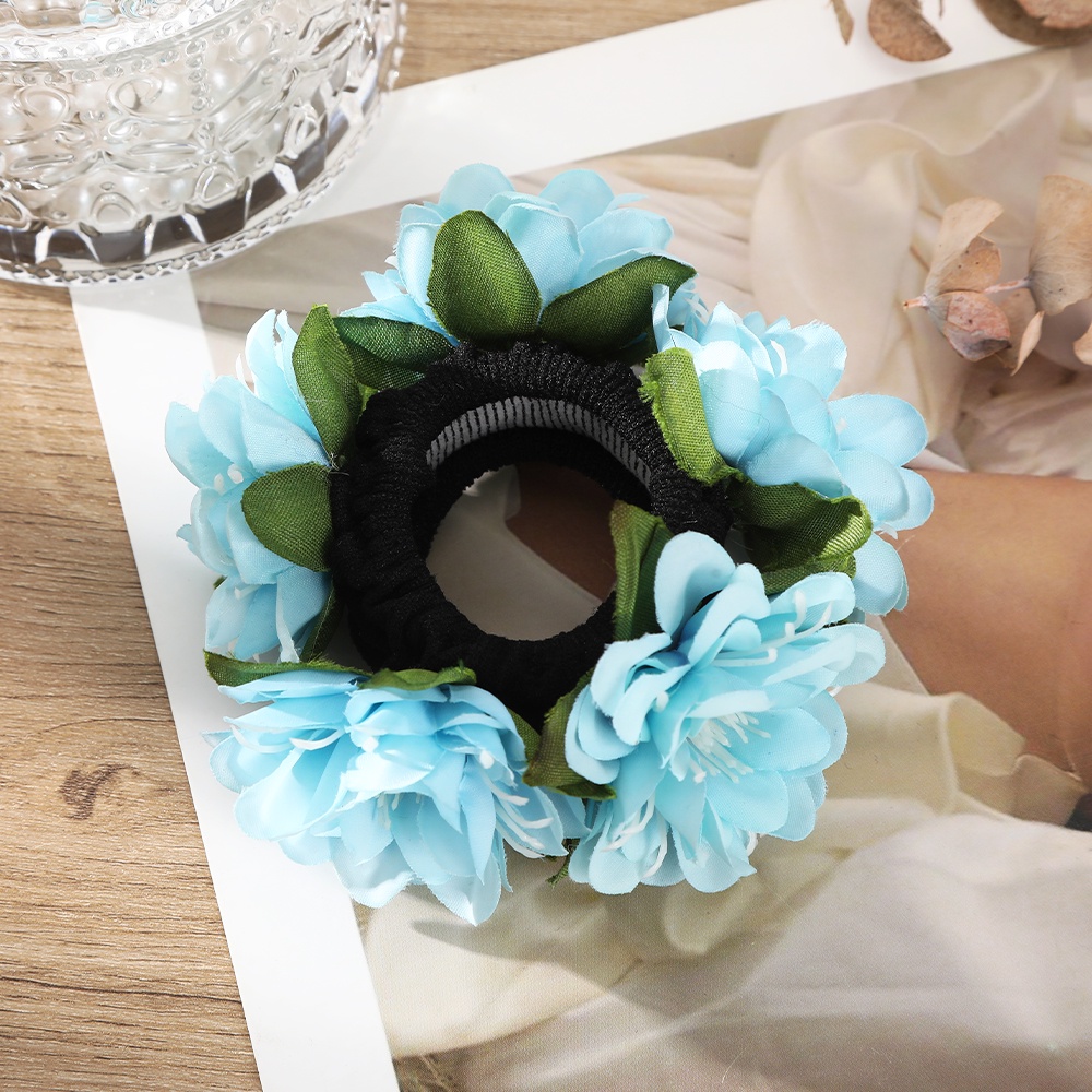 Dây cột tóc HAIMEIKANG gắn hoa giả co giãn phong cách Hàn Quốc cho cô dâu