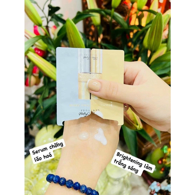Gói sample huyết thanh hủy nám, dưỡng trắng căng bóng da OHui The First Geniture Brightening Dual Serum