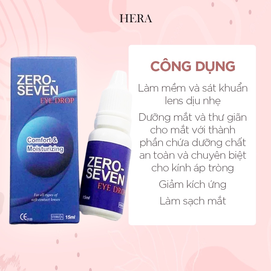 Nước Nhỏ Mắt Đeo Lens Hàn Quốc Zero Seven Nước Mắt Nhân Tạo Đeo Kính Áp Tròng - Hera Lens