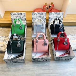 Túi dl0r lady tag bạc đính đá lấp lánh size 20 full box supper