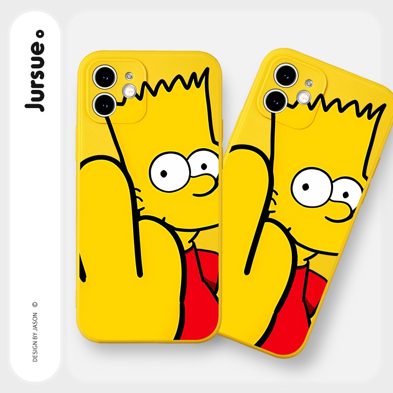 Ốp lưng JURSUE mềm hoạt hình dễ thương đẹp độc lạ ngầu Cho iPhone 14 13 12 11 Pro Max SE 2020 X XR XS 8 7 ip 6S 6 Plus Y2511