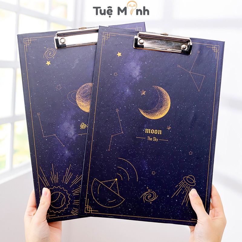File kẹp tài liệu phi hành gia màu đen nhiều hình ngộ nghĩnh K05