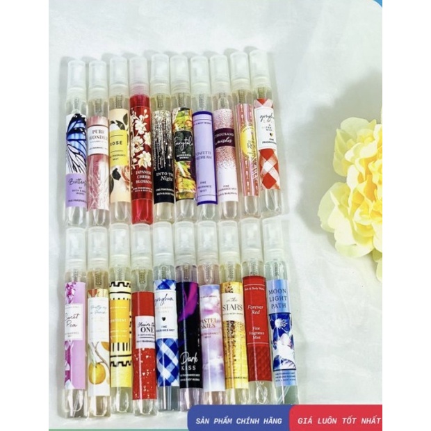 Xịt thơm toàn thân body mist BBW Mỹ chiết 10ml-30ml mua 4 tặng 1