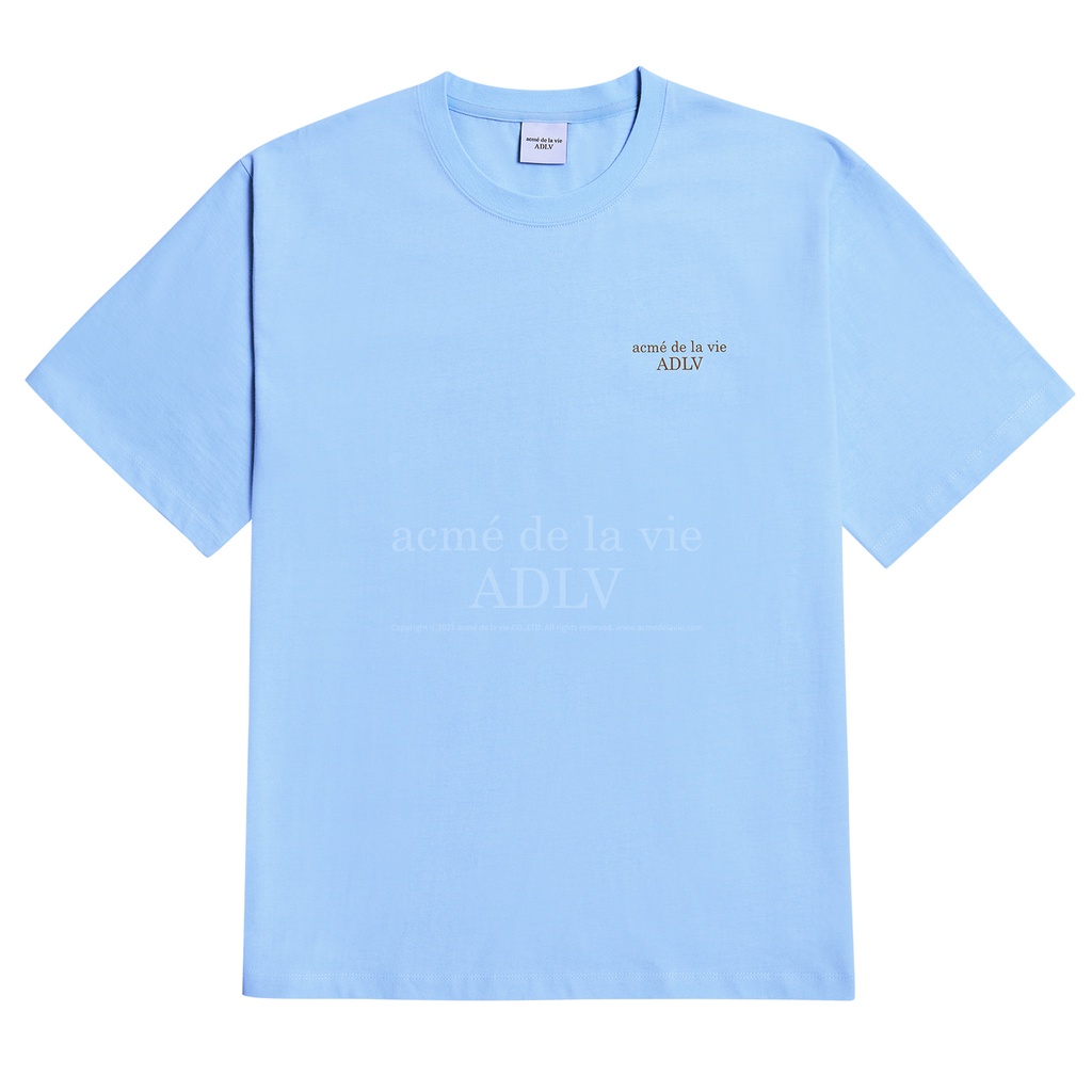 Áo thun  ADLV Basic Sky blue ngắn tay cổ tròn Xanh da trời unisex