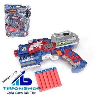 Đồ chơi sung nerf cao cấp bắn đan xốp