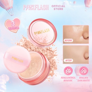 Image of PINKFLASH OhMySelf Oil Controller Loose Powder Bedak Matte  Loose Setting Powder All Day Lasting 3 Colors
