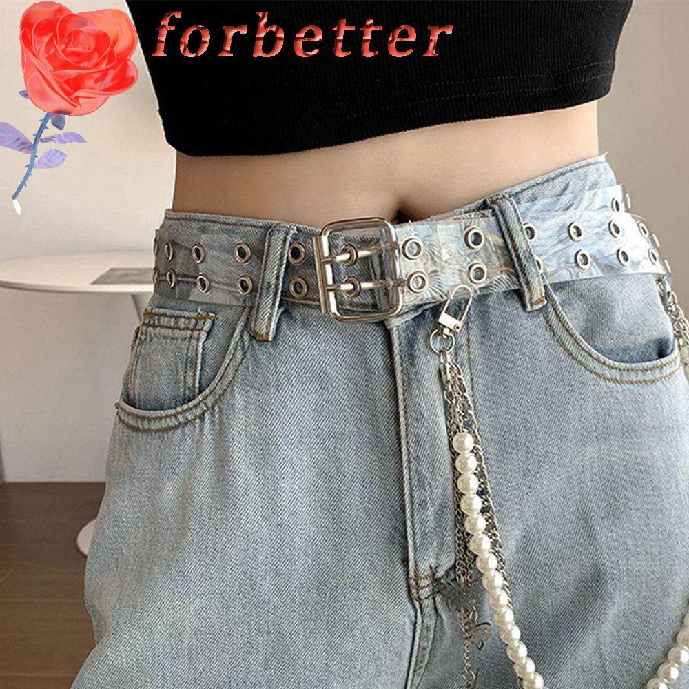 Thắt Lưng Nhựa Pvc Trong Suốt Nhiều Màu Sắc Có Thể Điều Chỉnh Cho Nữ