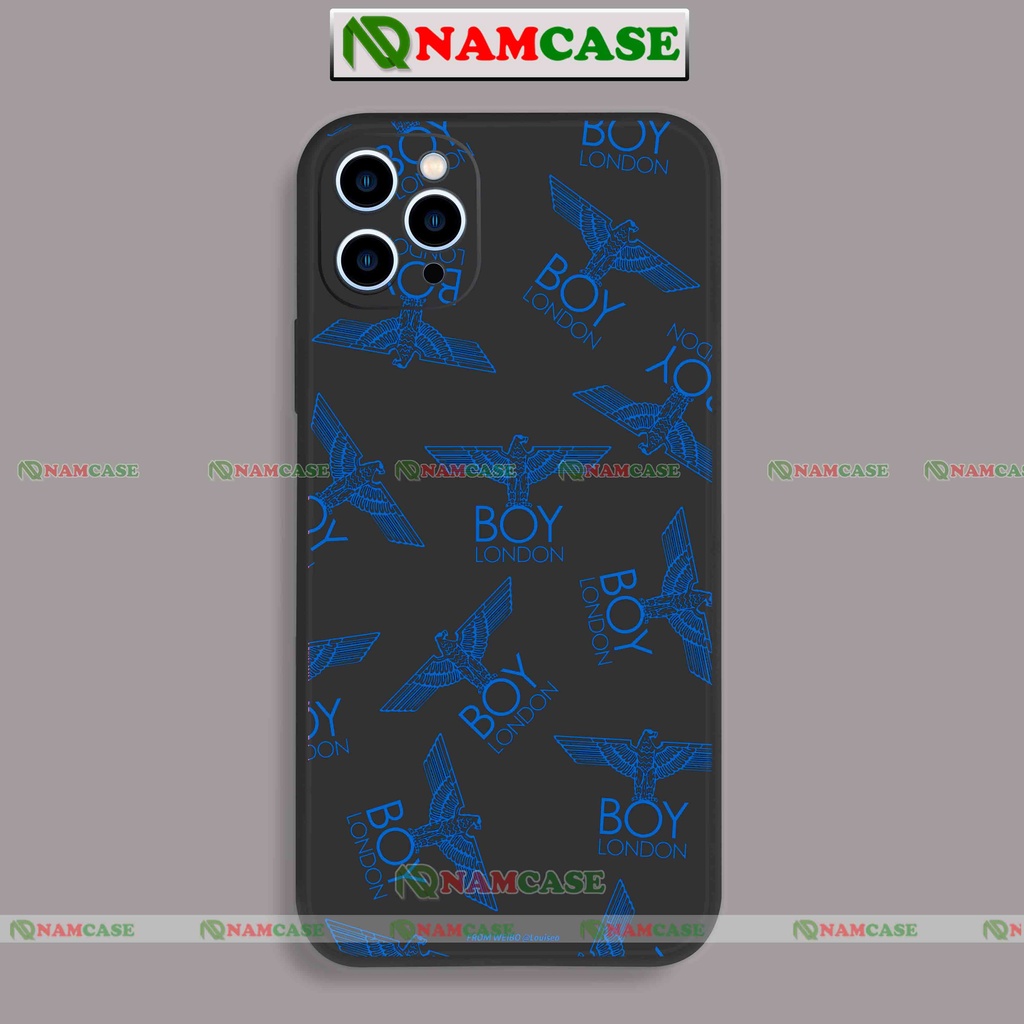 Ốp lưng điện thoại iPhone Boy london cạnh vuông silicon dẻo bảo vệ camera ip 6/6s/7/8/X/XS/XR/11/12/13/14 Pro Plus Max