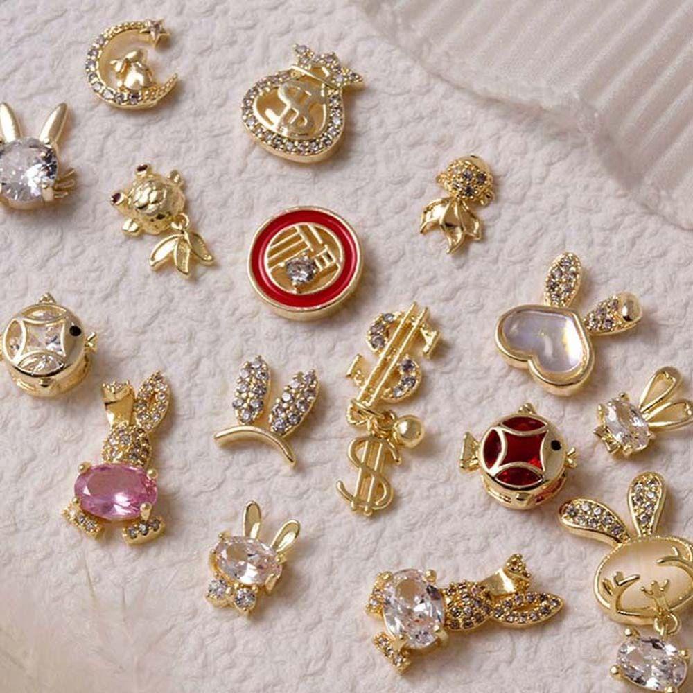 Phụ Kiện Trang Trí Móng Tay Chủ Đề Năm Mới Theo Phong Cách Trung Hoa Cho Nữ|Phụ Kiện Làm Móng Nghệ Thuật