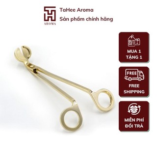 Phụ kiện chăm sóc nến thơm Kéo cắt bấc nến màu vàng TAHEE AROMA chất liệu thép không gỉ