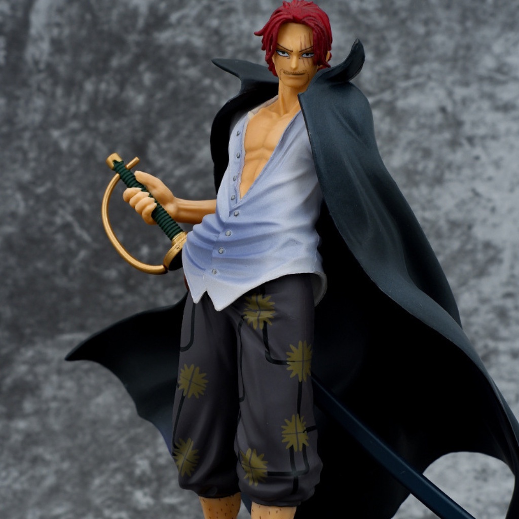 Mô hình One piece tứ hoàng Shank tóc đỏ cao 17cm, figure nhân vật anime vua hải tặc Luffy Store, mô hình trang trí