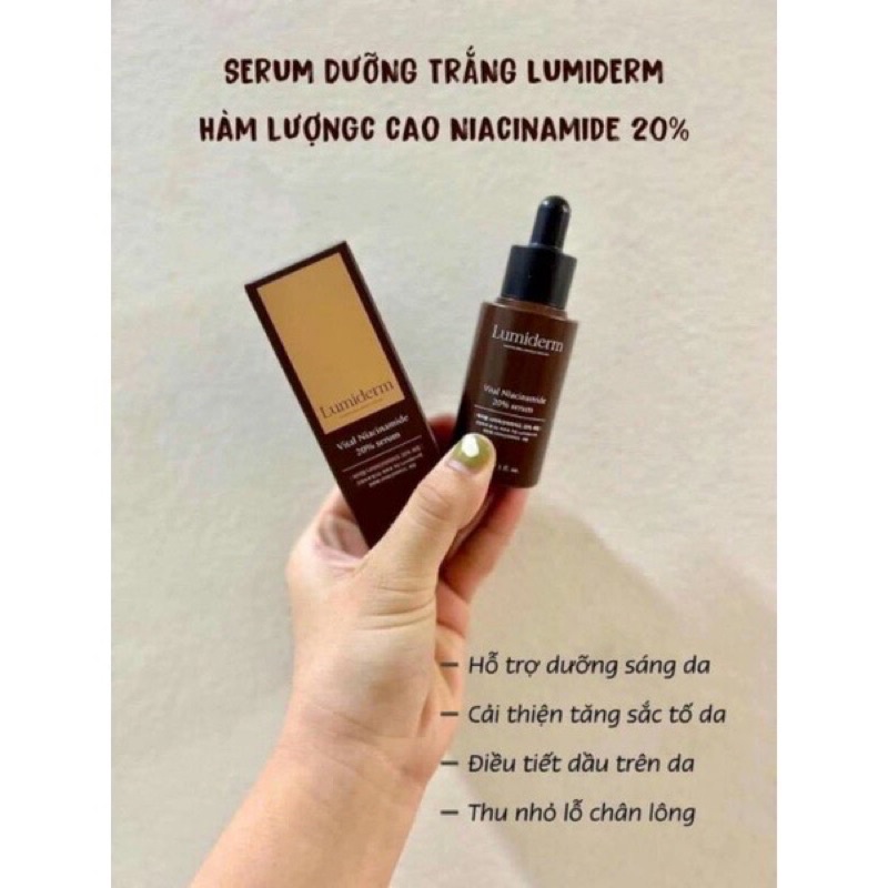 Serum Dưỡng Trắng Niacinamide B3 20% Lumiderm