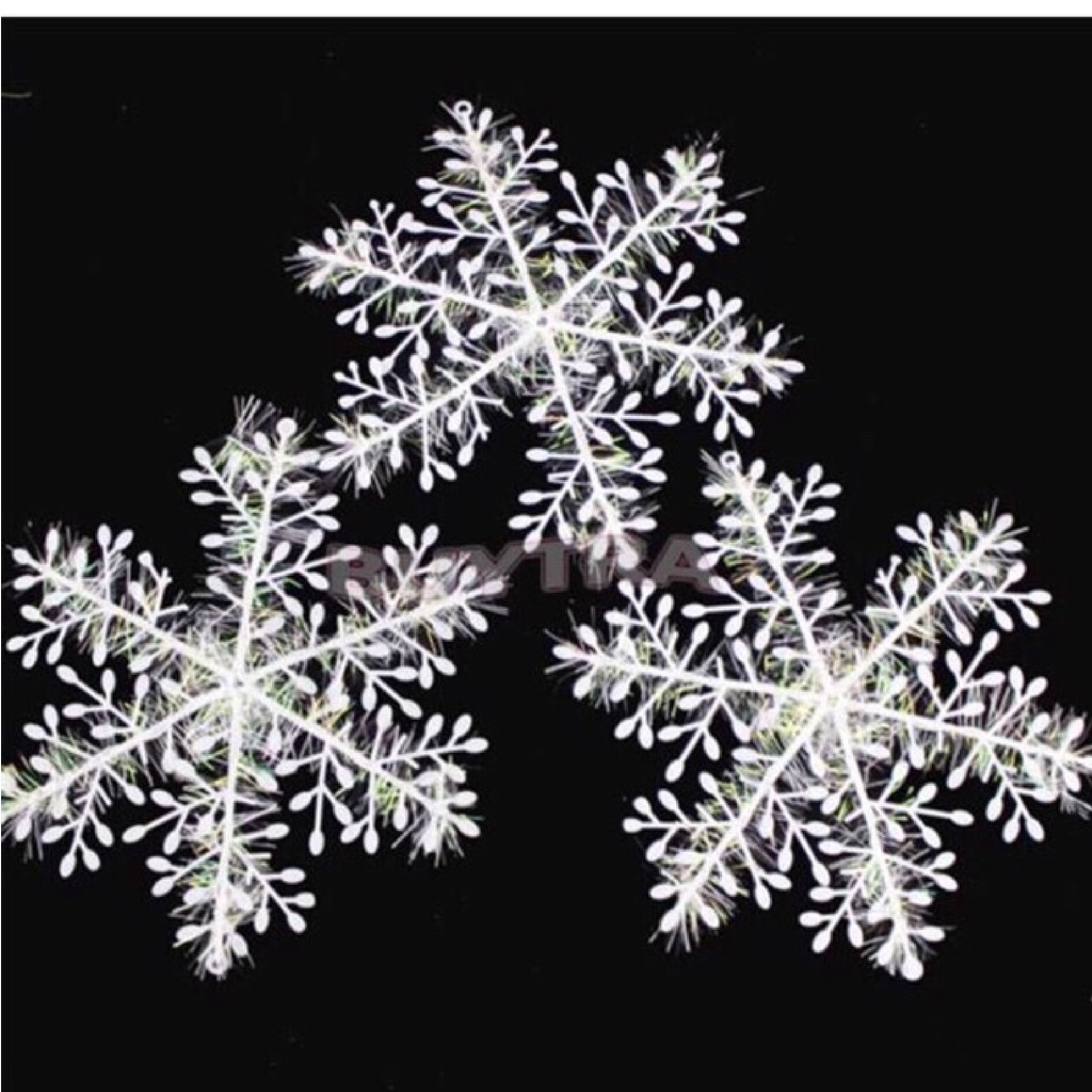 3 Bông Tuyết Trang Trí Noel Bông Tuyết Treo Cây Bông Tuyết Dán Kính